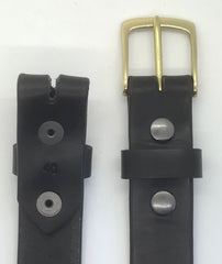 1.25" wide - all leather snap belt