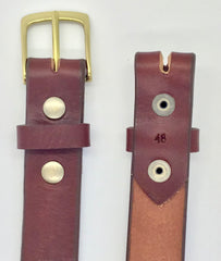 1.25" wide - all leather snap belt