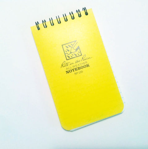 Yellow rite-in-the rain spiral notebooks