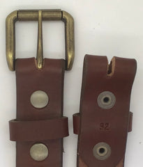 1.25" wide - all leather snap belt