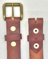 1.25" wide - all leather snap belt