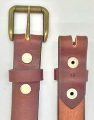 1.25" wide - all leather snap belt