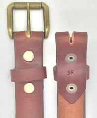1.25" wide - all leather snap belt