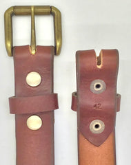 1.25" wide - all leather snap belt