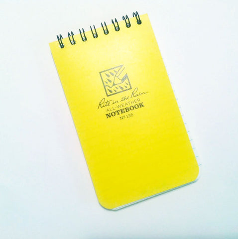 Yellow rite-in-the rain spiral notebooks